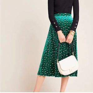 Anthropologie Maeve Carly pleated Midi Skirt NWT size 6/M